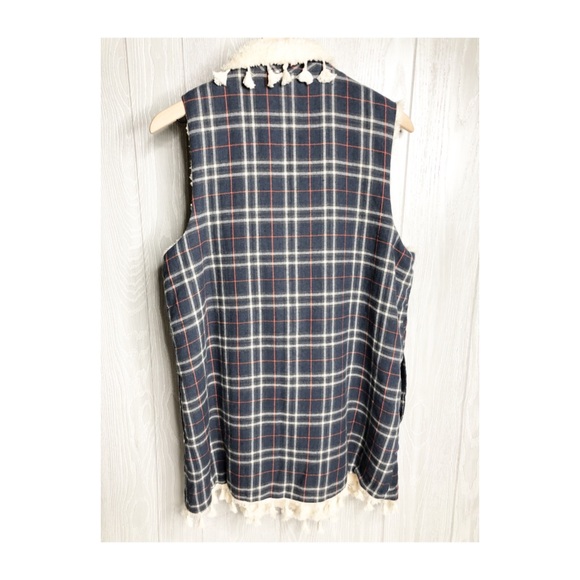 easel Sweaters Easel Fur Plaid Vest Med Poshmark